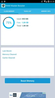 RAM Master Booster android App screenshot 1