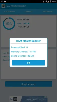 RAM Master Booster android App screenshot 2